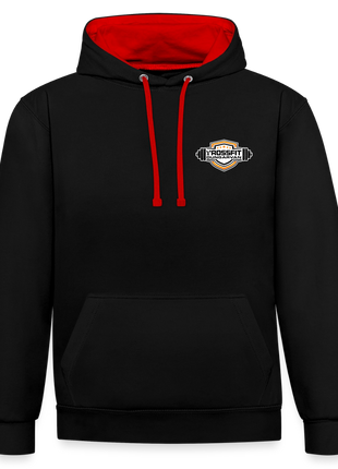 Crossfit Contrast Colour Hoodie - black/red