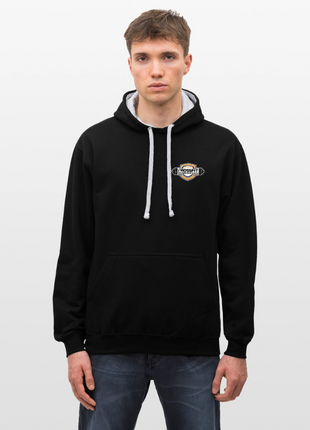 Crossfit Contrast Colour Hoodie - black/heather grey