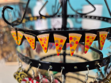 Handcrafted Pizza Stud Earrings