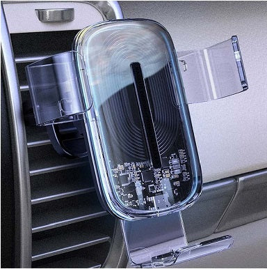 Wireless Car Charger Qi Wireless Air Vent Car Charger - siopashop.ie Clear